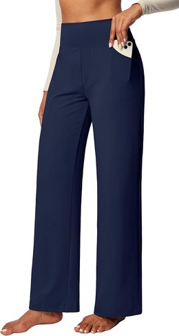 IUGA واسعة الساق اليوغا السراويل للنساء Sweatpants مع جيوب اليوغا السراويل مضيئة صالة السراويل فضفاضة عالية الخصر مريح تجريب الرقص in Kuwait