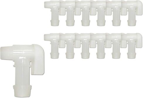 3/4 Inch Barrel Faucet, White PE Plastic Drum Tap for Plastic and Steel Drums, Manual Handle, 12 Pack in Saudi Arabia