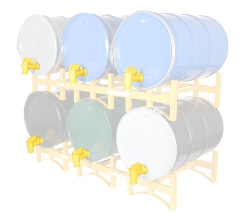 Vestil JDFT-6PKG صنبور طبل يدوي من البولي إيثيلين بونج جامبو 2 بوصة. 6 عبوات صفراء in Saudi Arabia