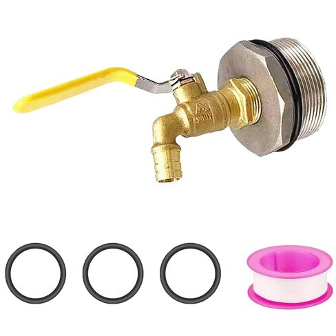 SagaSave 2 inch Drum Faucet Brass Barrel Faucet with Gasket and Tape Easy to Install for 200kg/440.92lb Plastic Drums, Steel Drums in Saudi Arabia