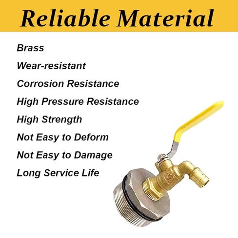 SagaSave 2 inch Drum Faucet Brass Barrel Faucet with Gasket and Tape Easy to Install for 200kg/440.92lb Plastic Drums, Steel Drums in Saudi Arabia