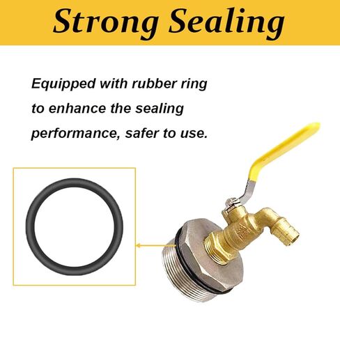 SagaSave 2 inch Drum Faucet Brass Barrel Faucet with Gasket and Tape Easy to Install for 200kg/440.92lb Plastic Drums, Steel Drums in Saudi Arabia