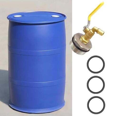 SagaSave 2 inch Drum Faucet Brass Barrel Faucet with Gasket and Tape Easy to Install for 200kg/440.92lb Plastic Drums, Steel Drums in Saudi Arabia