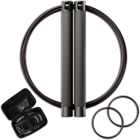 High Speed Jump Rope - Tangle-Free - 360° Double Ball Bearings - Aluminium Speedrope - Ideal for Fitness, Boxing and easy Double Unders - Adjustable Jump Rope for Men & Women - Non Slip Jumprope in Saudi Arabia