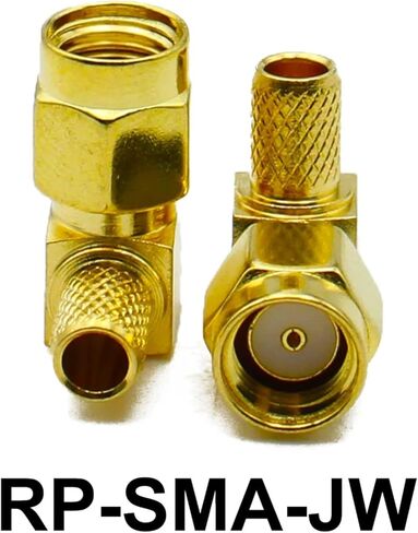 SMA Male Plugs Female Jack Connector RP Crimp 90 Degree Right Angle Coaxial Adapter Cable Wire Terminal(Type1,1Pcs) in Saudi Arabia