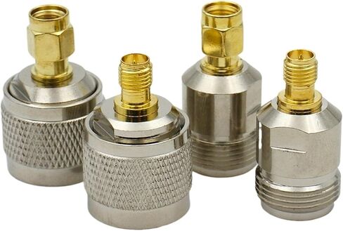 RP-SMA إلى N نوع طقم محول محوري ذكر إلى SMA المقابس أنثى وصلة مرفاع 4 محول (نوع 4,2 قطعة) in Kuwait