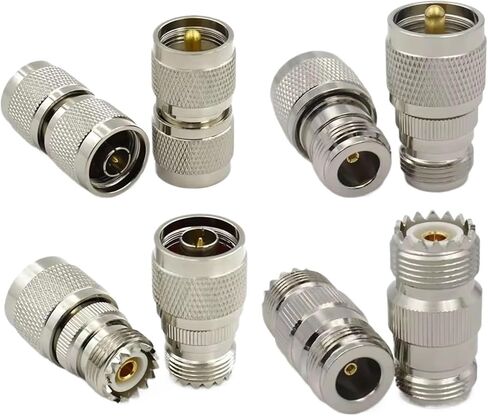 PL259 SO239 UHF جاك إلى N نوع المقابس ذكر/أنثى موصل محوري راديو محور محول عدة محول مستقيم النحاس (Type2، 1 قطعة) in Kuwait