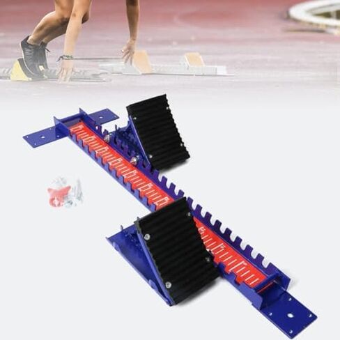 Running Track Starting Blocks, Aluminum Alloy with 6 Plastic Spikes & 2 Sand Spikes for Cinder Tracks in Saudi Arabia