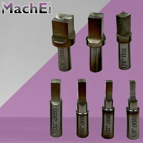 MachEl 7-Piece Square Rotary Broach Punch Set, HSS Inch Sizes (1/8″–3/8″) for Wobble & Non-Wobble Holders in Saudi Arabia