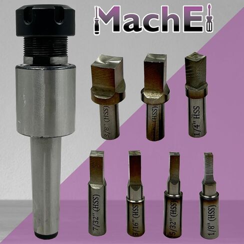 MachEl 7-Piece Square Rotary Broach Punch Set, HSS Inch Sizes (1/8″–3/8″) for Wobble & Non-Wobble Holders in Saudi Arabia