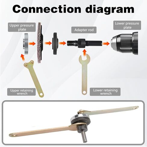 Electric Drill Angle Grinder Connecting Rod Set,2 Set Angle Grinder Attachments Set,New Drill Arbor Mandrel Adaptor with Replacement Grinder Flange Nuts and Spanner Wrench Conversion Tool (10mm) in Saudi Arabia