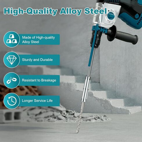 SDS Plus to SDS Plus Adapter with 3.74" Extension Shaft, Electric Extension Tool Kit for Rotary Hammer Adapted Tools, Drill Bit, Hole Saw in Saudi Arabia
