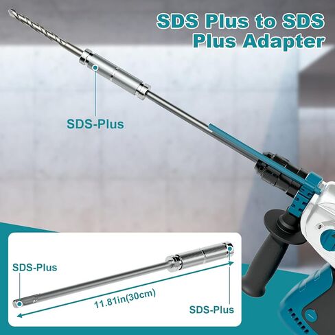 SDS Plus to SDS Plus Adapter with 3.74" Extension Shaft, Electric Extension Tool Kit for Rotary Hammer Adapted Tools, Drill Bit, Hole Saw in Saudi Arabia