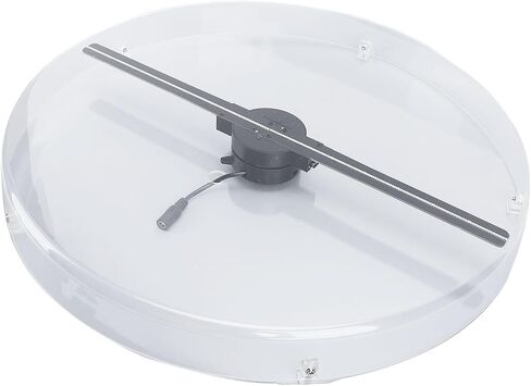 Sanpyl 3D Hologram Fan, Desktop Hologram Advertising Display Fan with Transparent Cover, 256 LED 3D Holographic Projector for Mall Shop Restaurant Hotel (US Plug) in Saudi Arabia