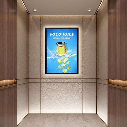 LED Movie Poster Frames Backlit Picture Frame 16" x 24" - Aluminum Snap Frame for Advertising Display&Acrylic Art ~ Backlit Poster Frame Wall Mounted (Black) in Saudi Arabia