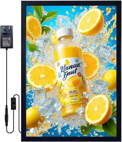 LED Movie Poster Frames Backlit Picture Frame 16" x 24" - Aluminum Snap Frame for Advertising Display&Acrylic Art ~ Backlit Poster Frame Wall Mounted (Black) in Saudi Arabia