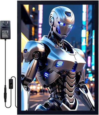 LED Movie Poster Frames Backlit Picture Frame 16" x 24" - Aluminum Snap Frame for Advertising Display&Acrylic Art ~ Backlit Poster Frame Wall Mounted (Black) in Saudi Arabia