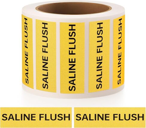 500 Pcs Saline Flush Veterinary Labels 0.5 x 1.5 Inch Saline Flushes Stickers Self-Adhesive Sheet Stickers for Medical Nursing Iv Supplies Syringe Labeling in Saudi Arabia