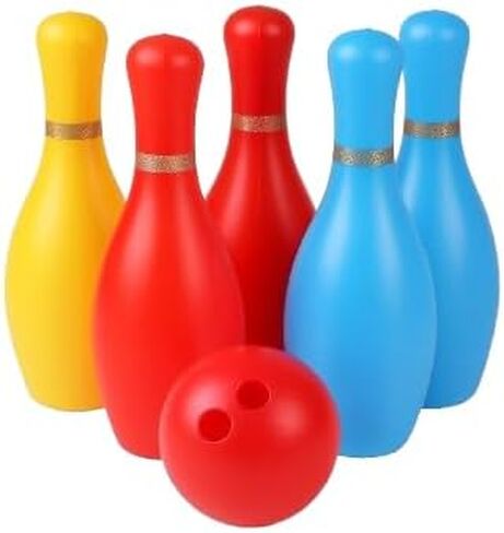 Toddler 6 Pin Bowling Set with Ball, Colorful Indoor and Outdoor Game, Ages 3+ in Saudi Arabia