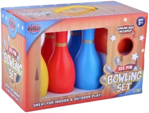 Toddler 6 Pin Bowling Set with Ball, Colorful Indoor and Outdoor Game, Ages 3+ in Saudi Arabia