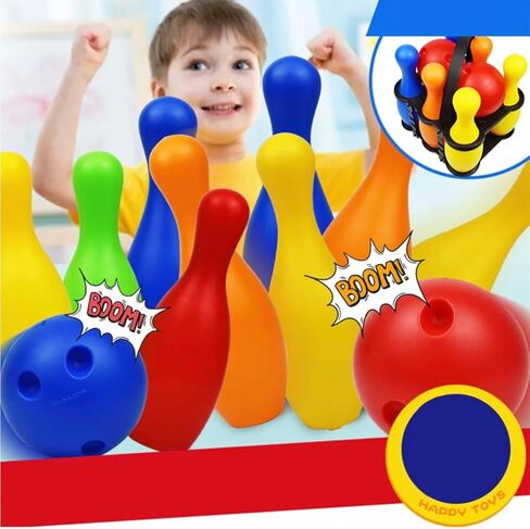 Toddler 6 Pin Bowling Set with Ball, Colorful Indoor and Outdoor Game, Ages 3+ in Saudi Arabia