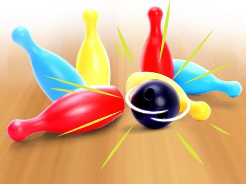 Toddler 6 Pin Bowling Set with Ball, Colorful Indoor and Outdoor Game, Ages 3+ in Saudi Arabia