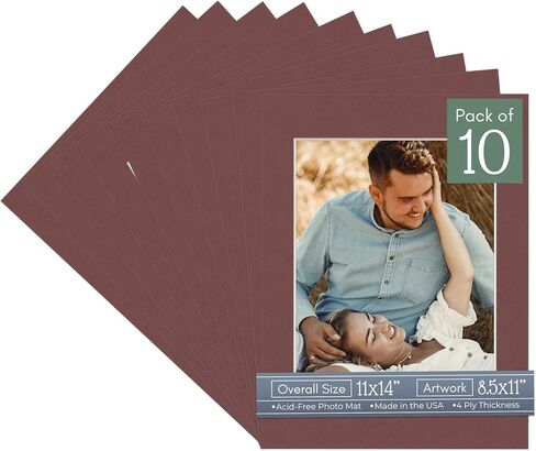CountryArtHouse Navy Blue Acid Free 11x14 Picture Frame Mats with White Core Bevel Cut for 8.5x11 Pictures - Fits 11x14 Frame - One Mat in Saudi Arabia