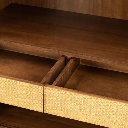 خزانة Poly & BARK Nuvon باللون البني الخشبي مع تشطيب خشبي حديث وتخزين مغلق وتصميم معاصر نظيف لمساحات المعيشة in Kuwait