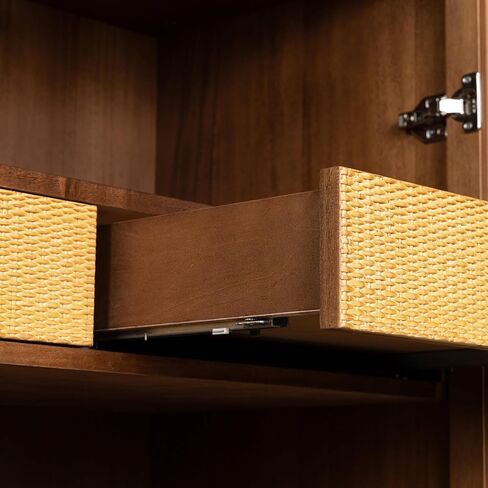 خزانة Poly & BARK Nuvon باللون البني الخشبي مع تشطيب خشبي حديث وتخزين مغلق وتصميم معاصر نظيف لمساحات المعيشة in Kuwait