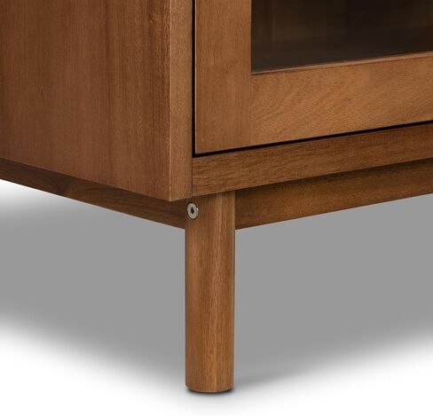 خزانة Poly & BARK Nuvon باللون البني الخشبي مع تشطيب خشبي حديث وتخزين مغلق وتصميم معاصر نظيف لمساحات المعيشة in Kuwait