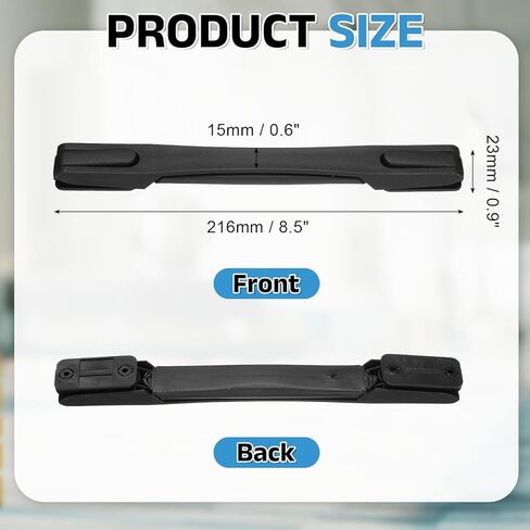 PATIKIL 8.5 Inch Luggage Handle Replacement, Plastic Pull Handle Grip with 4 Screws for Luggage Toolbox Storage Box Case Repair - 5Pcs (Black) in Kuwait