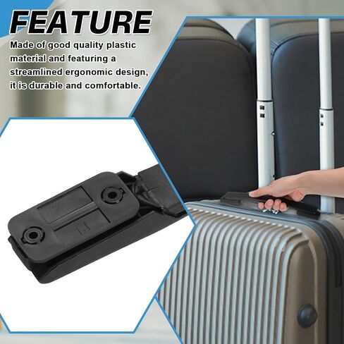 PATIKIL 8.5 Inch Luggage Handle Replacement, Plastic Pull Handle Grip with 4 Screws for Luggage Toolbox Storage Box Case Repair - 5Pcs (Black) in Kuwait