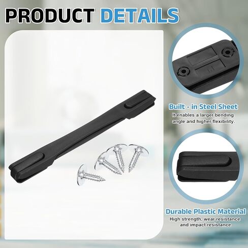 PATIKIL 8.5 Inch Luggage Handle Replacement, Plastic Pull Handle Grip with 4 Screws for Luggage Toolbox Storage Box Case Repair - 5Pcs (Black) in Kuwait