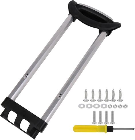Replacement Telescopic Handle for 20 Inch Suitcase Internal Aluminum Alloy Retractable Pull Handle with DIY Repair Kit Silver Black Suitcase Handle Replacement Parts in Saudi Arabia