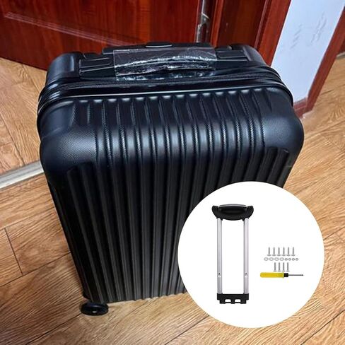 Replacement Telescopic Handle for 20 Inch Suitcase Internal Aluminum Alloy Retractable Pull Handle with DIY Repair Kit Silver Black Suitcase Handle Replacement Parts in Saudi Arabia