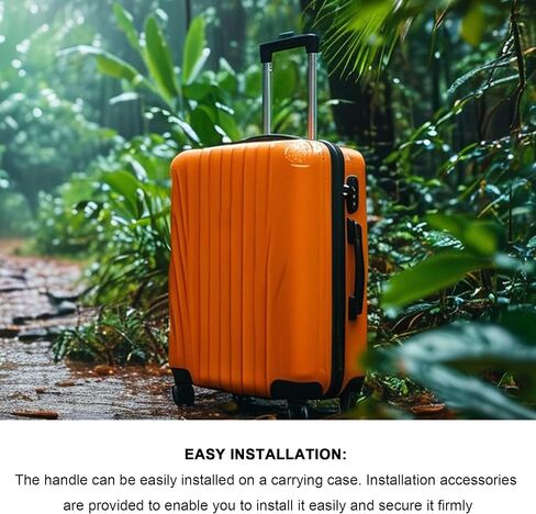 Replacement Telescopic Handle for 20 Inch Suitcase Internal Aluminum Alloy Retractable Pull Handle with DIY Repair Kit Silver Black Suitcase Handle Replacement Parts in Saudi Arabia