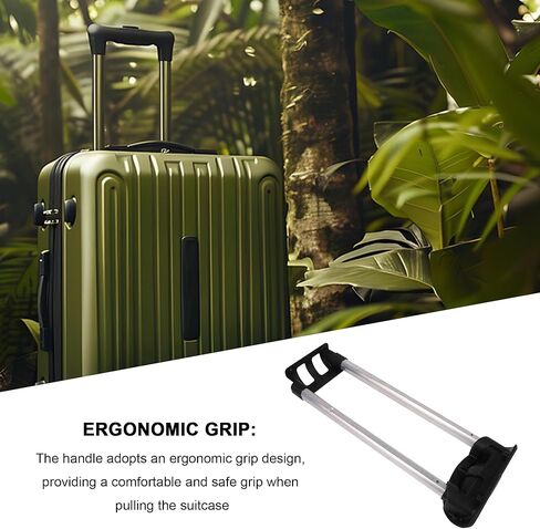 Replacement Telescopic Handle for 20 Inch Suitcase Internal Aluminum Alloy Retractable Pull Handle with DIY Repair Kit Silver Black Suitcase Handle Replacement Parts in Saudi Arabia