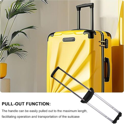 Replacement Telescopic Handle for 20 Inch Suitcase Internal Aluminum Alloy Retractable Pull Handle with DIY Repair Kit Silver Black Suitcase Handle Replacement Parts in Saudi Arabia