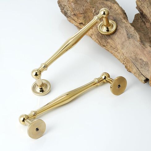 10 Pack Solid Brass Cabinet Pulls 5" Hole Center Drawer Pull Gold Cabinet Handles for Cupboard Dresser Wardrobe Furniture Kitchen & Bathroom Fixture in Saudi Arabia