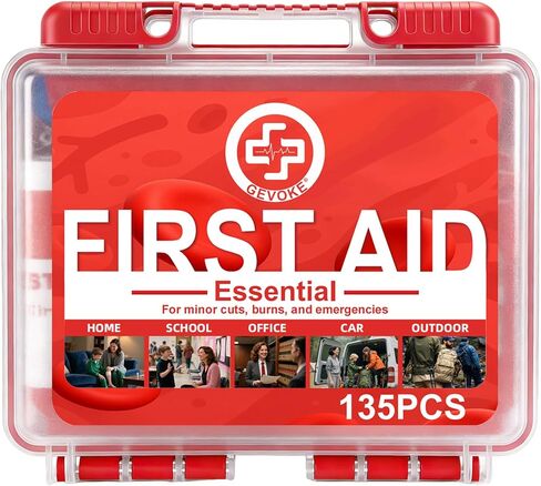 مجموعة الإسعافات الأولية الاحترافية - طقم طبي مكون من 310 قطعة للمنزل والسيارة والتخييم والسفر والمشي لمسافات طويلة والشاحنات والمكتب والرياضة والمركبات وحالات الطوارئ الخارجية in Kuwait