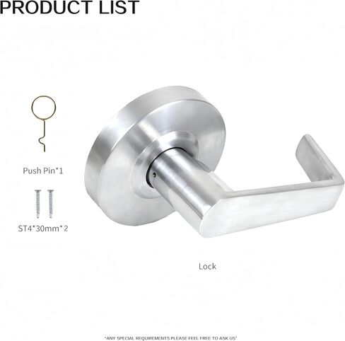 وظيفة الزخرفة الوهمية قفل مقبض أسطواني تجاري عالي التحمل، مقبض باب تجاري، قفل باب للخدمة الشاقة، درجة ANSI - 2، تصنيف UL للحريق لمدة 3 ساعات، متوافق مع ADA (وظيفة الزخرفة الوهمية) in Kuwait