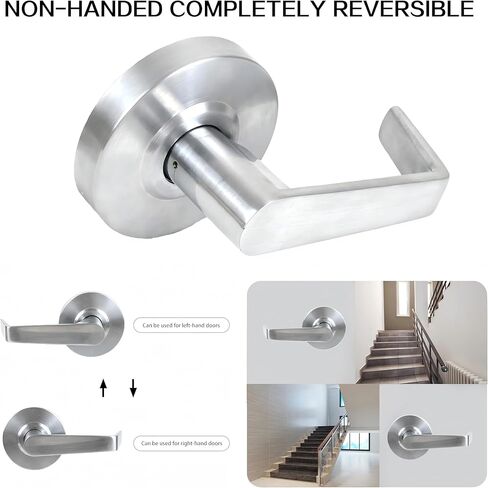 وظيفة الزخرفة الوهمية قفل مقبض أسطواني تجاري عالي التحمل، مقبض باب تجاري، قفل باب للخدمة الشاقة، درجة ANSI - 2، تصنيف UL للحريق لمدة 3 ساعات، متوافق مع ADA (وظيفة الزخرفة الوهمية) in Kuwait