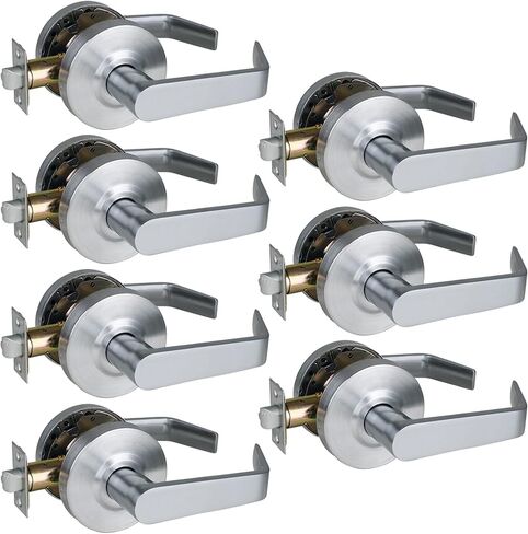 رافعة باب دخول تجارية شديدة التحمل بلمسة نهائية من الكروم الساتان، مقبض مختلف للمفتاح يناسب كلا من اليد اليسرى واليمنى، USGRD-71ET-5P in Kuwait