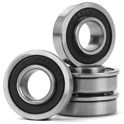 (4 Pack) GICOOL 5/8" Bore Flanged Deep Groove Ball Bearing, 16mm ID x 35mm OD x 13mm W Sealed 9Cr18 Steel Bearing for Wheelbarrow, Lawn Mower, Garden Cart, Hand Truck Tire and Wheel Parts Replacements in Kuwait