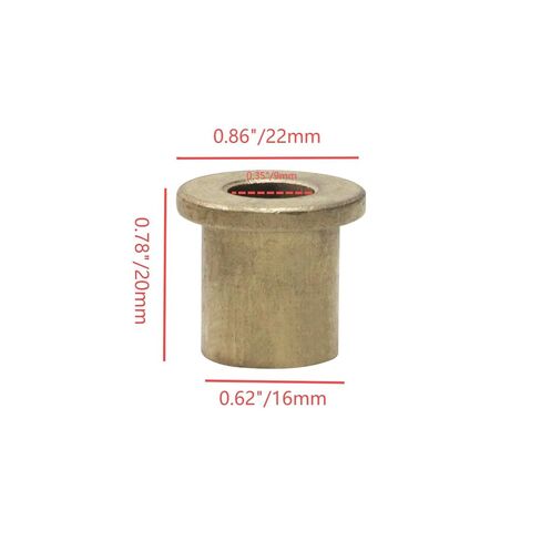 6Pcs Flange Bearing Sleeve OD 22mm ID 9mm Length 20mm Flange Thickness Bronze Bushing Self Lubricating Bushings Sleeve for Industrial Equipment in Saudi Arabia