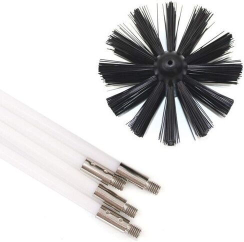 13 Piece Dryer Duct/Vent Cleaning Kit, Lint Remover, Extends up to 24 Feet, Synthetic Brush Head, Use with or Without a Power Drill (12 Rods + 1 Bush Head) in Saudi Arabia