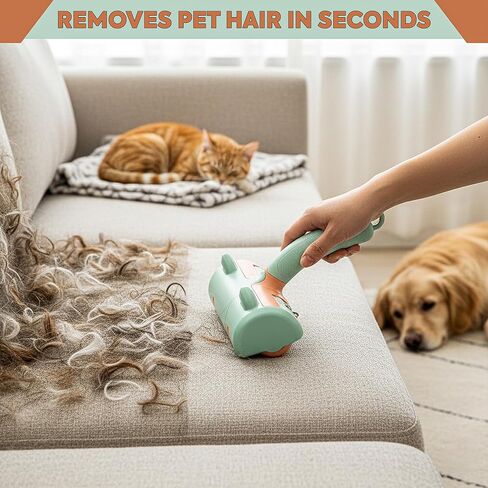 فرشاة إزالة شعر الحيوانات الأليفة قابلة لإعادة الاستخدام، فرشاة تنظيف ذاتي الوبر لشعر الكلاب والقطط على الأريكة ومقاعد السيارة والأثاث والملابس in Kuwait