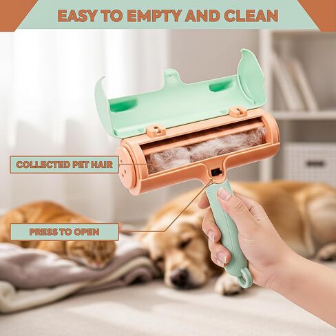 فرشاة إزالة شعر الحيوانات الأليفة قابلة لإعادة الاستخدام، فرشاة تنظيف ذاتي الوبر لشعر الكلاب والقطط على الأريكة ومقاعد السيارة والأثاث والملابس in Kuwait