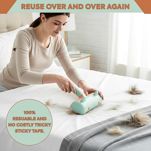 فرشاة إزالة شعر الحيوانات الأليفة قابلة لإعادة الاستخدام، فرشاة تنظيف ذاتي الوبر لشعر الكلاب والقطط على الأريكة ومقاعد السيارة والأثاث والملابس in Kuwait