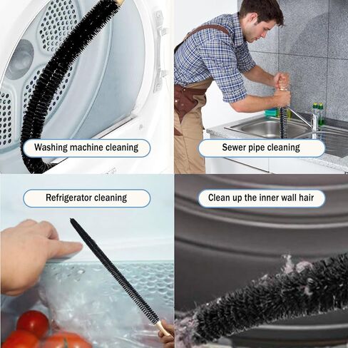 Dryer Lint Brush Vent Cleaner,30Inch Dryer Vent Cleaner Kit Cleaning Long Flexible Coil Brush(1 Pack) in Kuwait